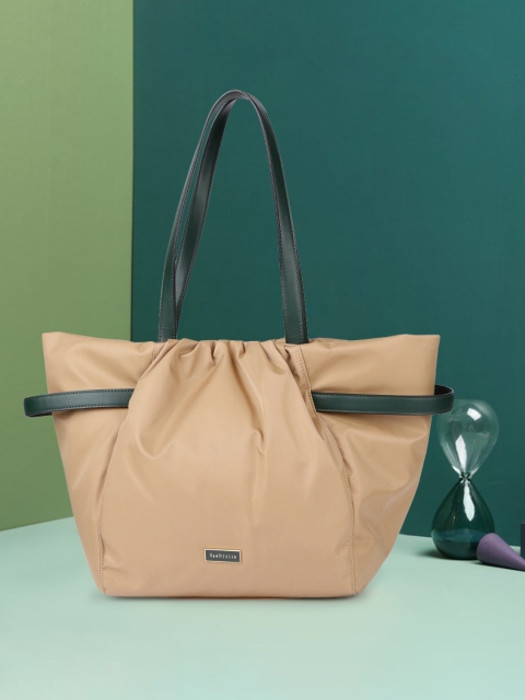 Van Heusen Beige PU Structured Shoulder Bag