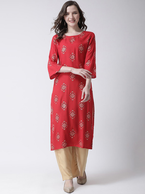 Charitra Women Red & Beige Ethnic Motifs Printed Regular Sequinned Kurta with Trousers
Charitra Women Red & Beige Ethnic Motifs Printed Regular Sequinned Kurta with Trousers