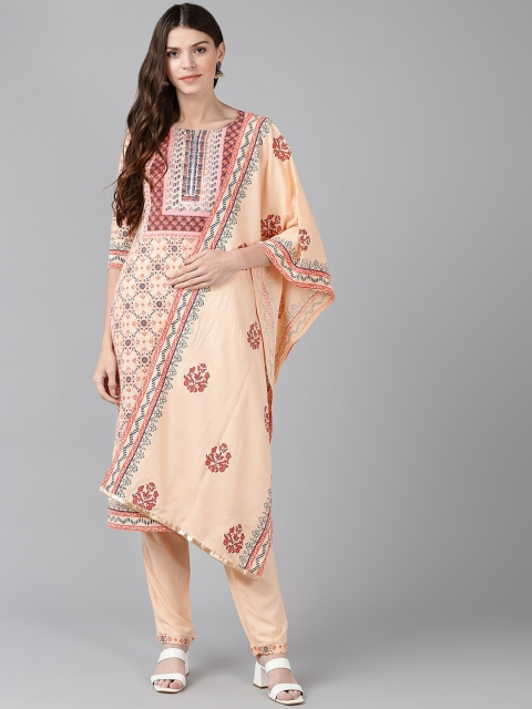 Bani Women Peach-Coloured Ethnic Motifs Printed Regular Kurta with Trousers & With Dupatta
Bani Women Peach-Coloured Ethnic Motifs Printed Regular Kurta with Trousers & With Dupatta