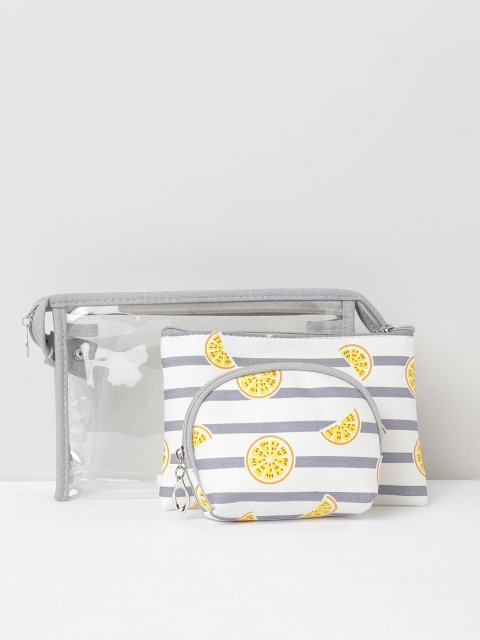 max Women Grey & White Pack of 3 Wallets