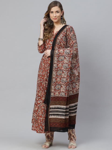 aayusika Women Maroon Ethnic Motifs Printed Tiered Kurta with Palazzos & With Dupatta
aayusika Women Maroon Ethnic Motifs Printed Tiered Kurta with Palazzos & With Dupatta