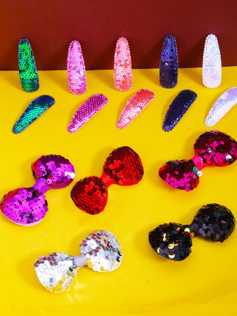 Yellow Chimes Girls Purple & Red Set Of 5 Embellished Tic Tac Hair Clip & 5 Bow Clips
Yellow Chimes Girls Purple & Red Set Of 5 Embellished Tic Tac Hair Clip & 5 Bow Clips