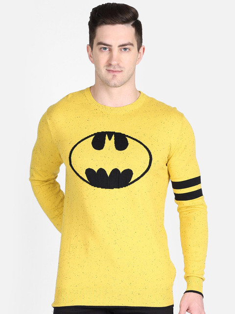 Free Authority Men Yellow Printed Batman featured Cotton Pullover 
Free Authority Men Yellow Printed Batman featured Cotton Pullover
