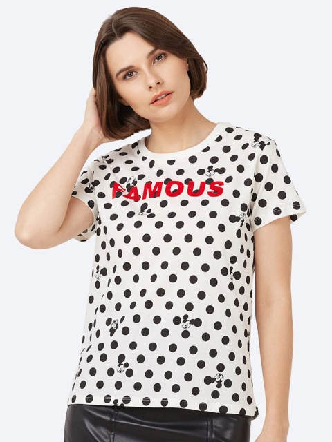 Free Authority Women White & Black Mickey & Friends Printed Pure Cotton T-shirt
Free Authority Women White & Black Mickey & Friends Printed Pure Cotton T-shirt