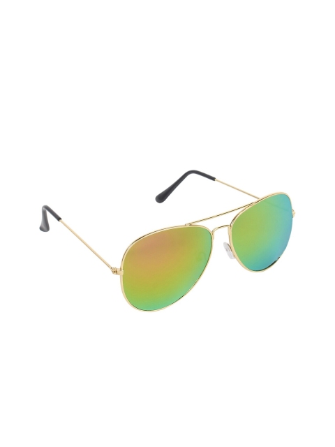 Swiss Design Unisex Mirrored Lens & Gold-Toned Aviator Sunglasses UV Lens SDSG21-AVI_REF_6, Green
Swiss Design Unisex Mirrored Lens & Gold-Toned Aviator Sunglasses UV Lens SDSG21-AVI_REF_6, Green