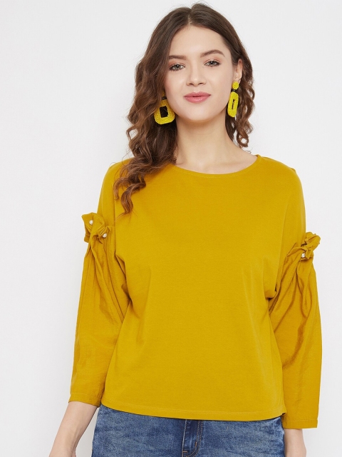 Madame Green Extended Sleeves Regular Top