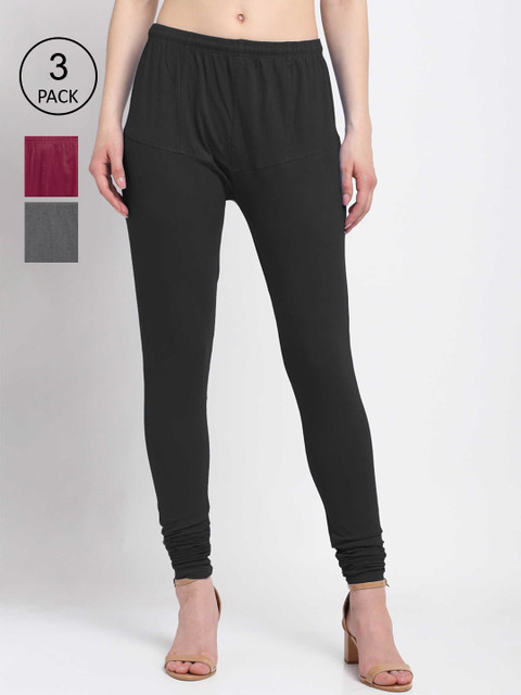 KLOTTHE Women Pack Of 3 Solid Cotton Churidar-Length Leggings, Maroon
KLOTTHE Women Pack Of 3 Solid Cotton Churidar-Length Leggings, Maroon