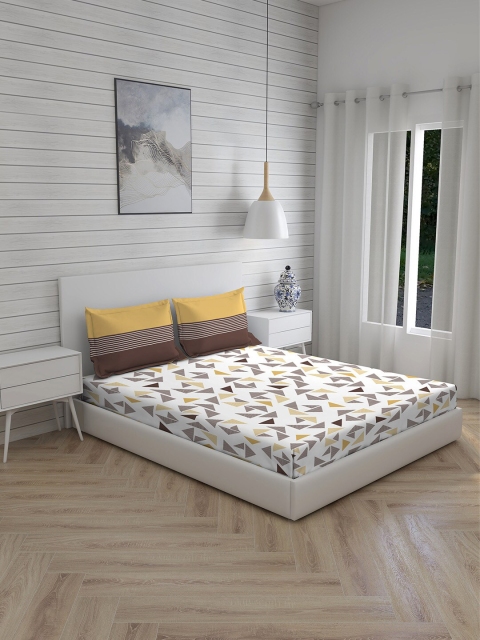 Boutique Living India White & Yellow Geometric 120 TC Queen Bedsheet with 2 Pillow Covers
Boutique Living India White & Yellow Geometric 120 TC Queen Bedsheet with 2 Pillow Covers