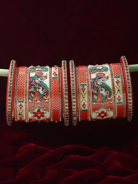 Shining Diva Latest Stylish Traditional Design Rajasthani Chuda Bangles (Set 18), Multi
Shining Diva Latest Stylish Traditional Design Rajasthani Chuda Bangles (Set 18), Multi