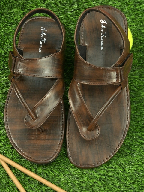 John Karsun Men Brown Comfort Sandals