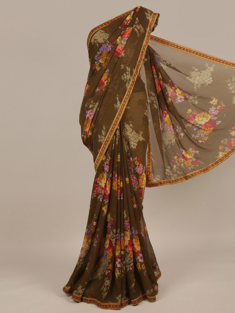 Pothys Olive Green & Red Floral Saree
Pothys Olive Green & Red Floral Saree