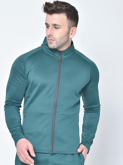 Chkokko Men Green Lightweight Training or Gym Reversible Sporty Jacket