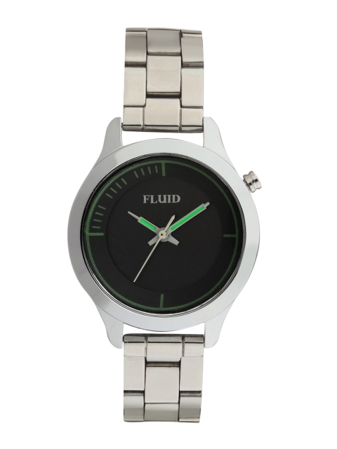 FLUID Women Black Dial & Silver Toned Bracelet Style Straps Analogue Watch FL21-0056-BK
FLUID Women Black Dial & Silver Toned Bracelet Style Straps Analogue Watch FL21-0056-BK