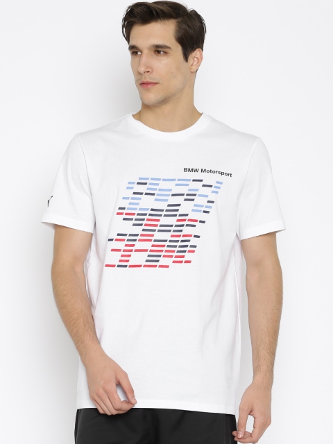 PUMA Men White Printed BMW Motorsport T-Shirt