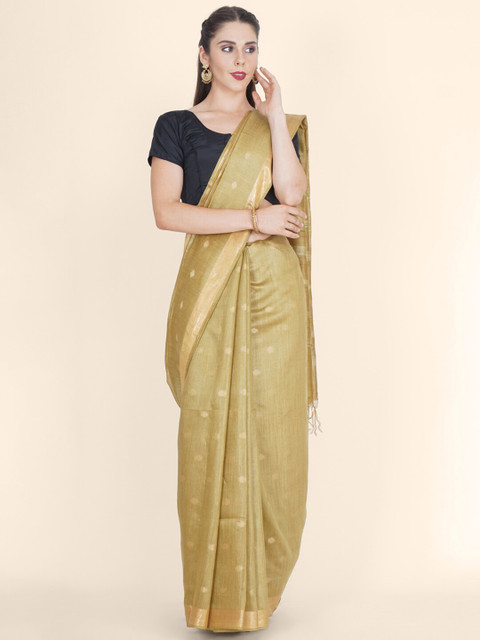 Bangalore Silk Emporium Mustard & Gold-Toned Woven Design Linen Blend Kanjeevaram Saree
Bangalore Silk Emporium Mustard & Gold-Toned Woven Design Linen Blend Kanjeevaram Saree