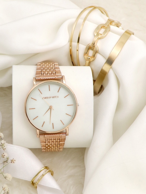 JOKER & WITCH Women Gold-Toned Rosemary Love Triangle Watch Gift Set - JWLT301-White
JOKER & WITCH Women Gold-Toned Rosemary Love Triangle Watch Gift Set - JWLT301-White