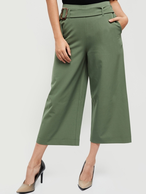 max Women Green Culottes Trousers