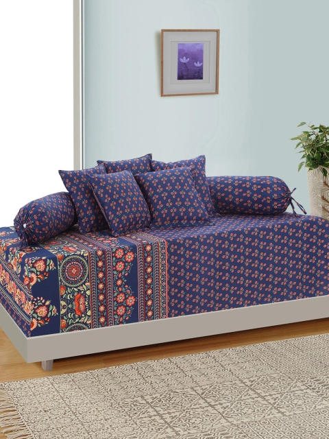 Salona Bichona Set Of 8 Purple & Orange Floral Printed Pure Cotton 144TC Bedsheet With Bolster & Cushion Covers
Salona Bichona Set Of 8 Purple & Orange Floral Printed Pure Cotton 144TC Bedsheet With Bolster & Cushion Covers