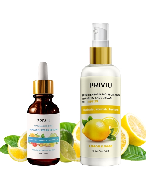 PRIVIU Skin Care Combo Set - Vitamin C Face Cream SPF25 & Kojic Acid Face Serum, White
PRIVIU Skin Care Combo Set - Vitamin C Face Cream SPF25 & Kojic Acid Face Serum, White