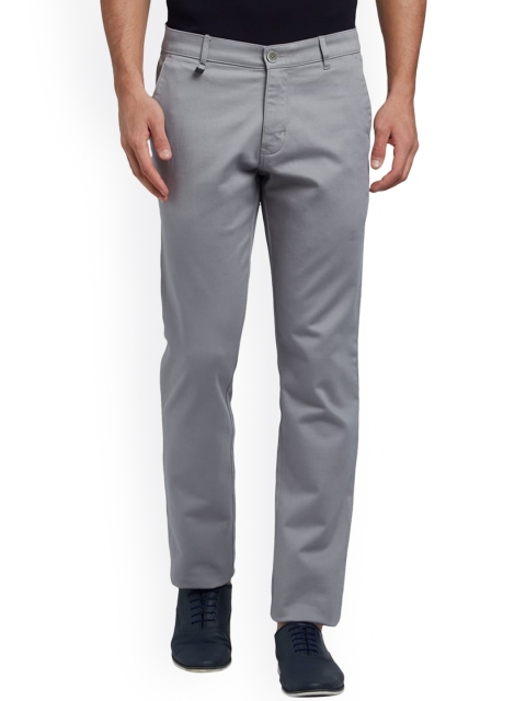 Parx Men Grey Trousers
