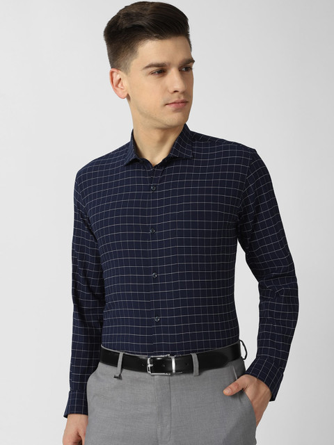 Peter England Men Navy Blue Slim Fit Grid Tattersall Checks Opaque Checked Formal Shirt
Peter England Men Navy Blue Slim Fit Grid Tattersall Checks Opaque Checked Formal Shirt
