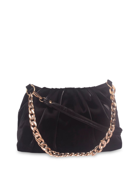 Bagkok Black Textured PU Structured Shoulder Bag 
Bagkok Black Textured PU Structured Shoulder Bag