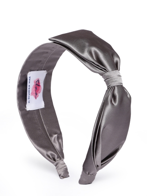 Elaa Women Grey Satin Hairband