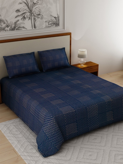 Salona Bichona Unisex Blue Checked 210 TC Cotton 1 King Bedsheet with 2 Pillow Covers
Salona Bichona Unisex Blue Checked 210 TC Cotton 1 King Bedsheet with 2 Pillow Covers