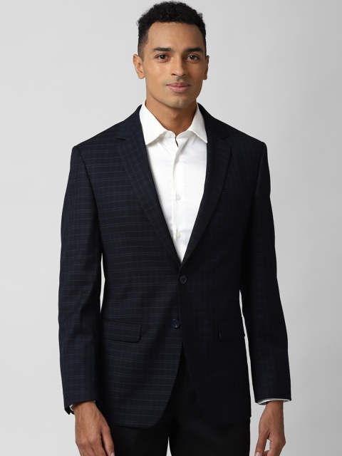 Peter England Elite Men Navy Blue & Grey Checked Regular-Fit Single-Breasted Formal Blazer
Peter England Elite Men Navy Blue & Grey Checked Regular-Fit Single-Breasted Formal Blazer