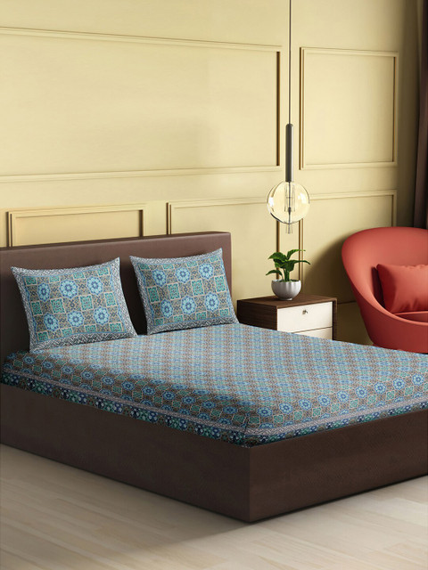 Gulaab Jaipur Blue & Green Handblock Printed Cotton 600 TC King Bedsheet with 2 Pillow Covers
Gulaab Jaipur Blue & Green Handblock Printed Cotton 600 TC King Bedsheet with 2 Pillow Covers