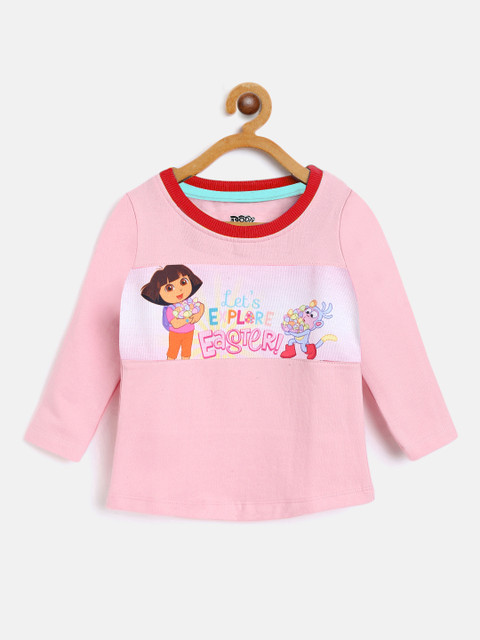 Eteenz Girls Pink Dora Printed Cotton Sweatshirt
Eteenz Girls Pink Dora Printed Cotton Sweatshirt