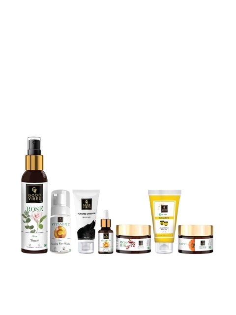 Good Vibes Glowing Younger Looking Skin Complete Skincare Routine 530 ml, Transparent
Good Vibes Glowing Younger Looking Skin Complete Skincare Routine 530 ml, Transparent