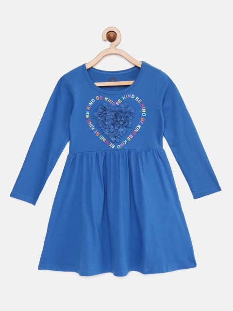 YK Blue Embellished Dress