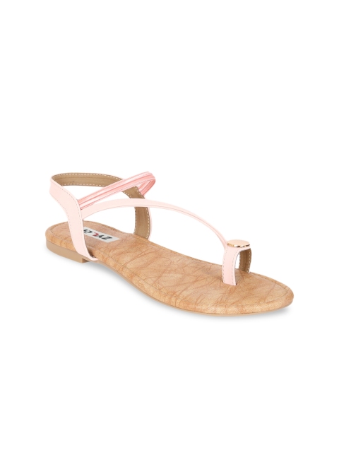 Zyla Women Pink Open Toe Flats