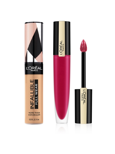 LOreal Paris Set Of Signature Liquid Lip Ink - 114 & Infallible Full Wear Concealer-312, Beige
LOreal Paris Set Of Signature Liquid Lip Ink - 114 & Infallible Full Wear Concealer-312, Beige