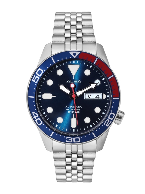 Alba Men Blue Printed Dial & Silver Toned Straps Analogue Automatic Motion Watch AL4191X1
Alba Men Blue Printed Dial & Silver Toned Straps Analogue Automatic Motion Watch AL4191X1
