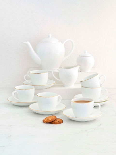Home Centre White & Gold-Toned Solid Ceramic Glossy Ebony Kettle Set of 9 Cups and Mugs
Home Centre White & Gold-Toned Solid Ceramic Glossy Ebony Kettle Set of 9 Cups and Mugs
