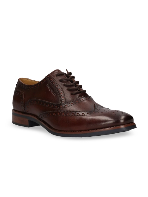 Bugatti Men Brown Textured Leather Formal Shoes