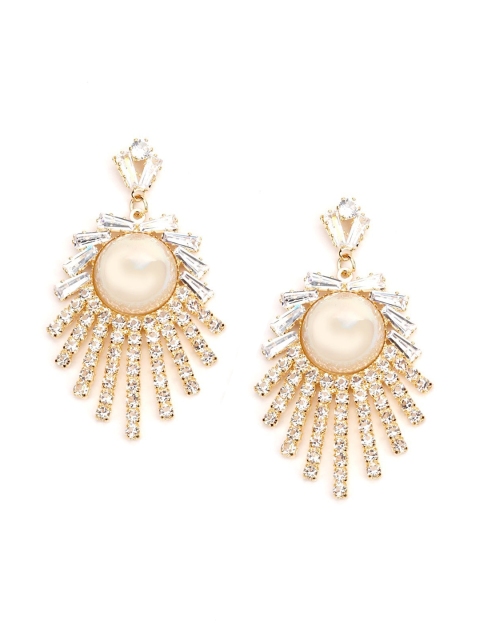 ODETTE Gold-Toned Contemporary Drop Earrings