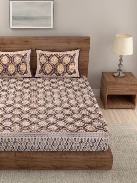 Rajasthan Decor Maroon & Brown Ethnic Motifs 120 TC Queen Bedsheet with 2 Pillow Covers
Rajasthan Decor Maroon & Brown Ethnic Motifs 120 TC Queen Bedsheet with 2 Pillow Covers