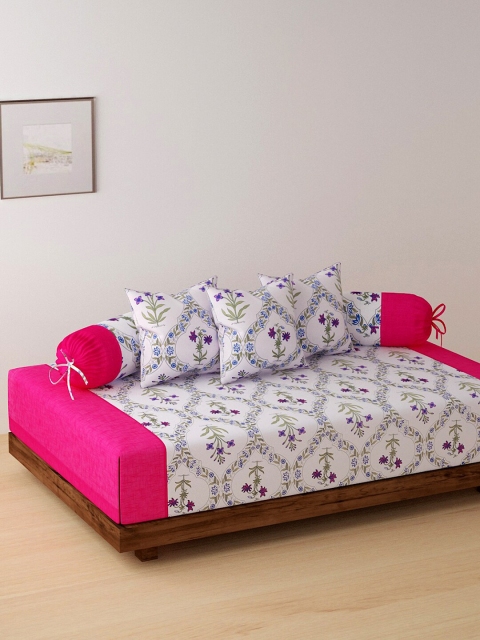 Rajasthan Decor Set Of 6 White & Pink Printed Cotton Bedsheet With Bolster & Cushion Covers
Rajasthan Decor Set Of 6 White & Pink Printed Cotton Bedsheet With Bolster & Cushion Covers