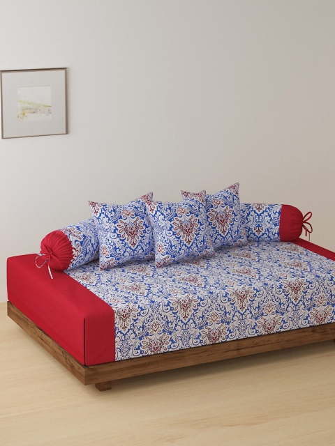 Rajasthan Decor Set Of 6 Red & Blue Printed Cotton Bedsheet With Bolster & Cushion Covers
Rajasthan Decor Set Of 6 Red & Blue Printed Cotton Bedsheet With Bolster & Cushion Covers