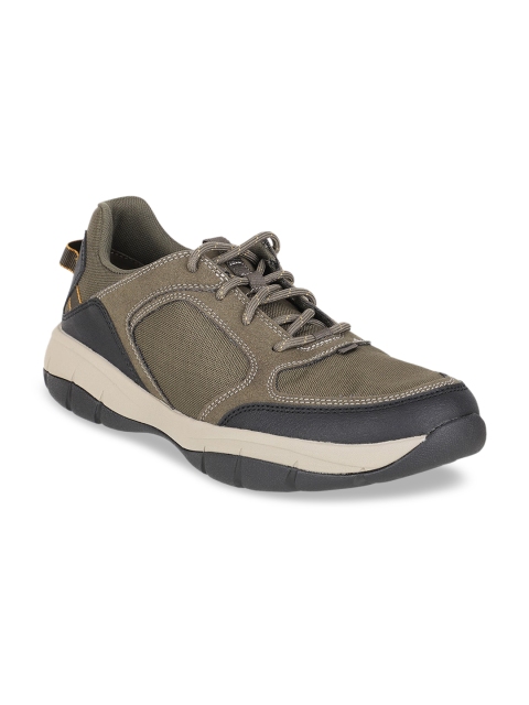 Clarks Men Olive Green Sneakers