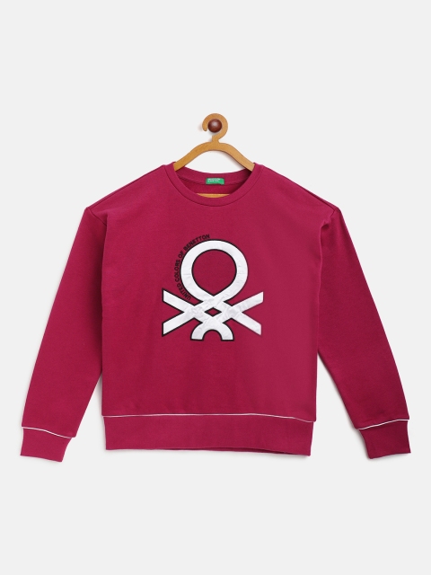 United Colors of Benetton Girls Magenta & White Brand Logo Applique Sweatshirt
United Colors of Benetton Girls Magenta & White Brand Logo Applique Sweatshirt