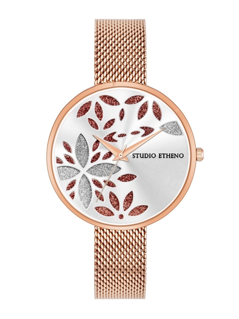 STUDIO ETHENO Women Silver-Toned Embellished Dial & Gold Toned Straps Watch RP22-MSH-ROG
STUDIO ETHENO Women Silver-Toned Embellished Dial & Gold Toned Straps Watch RP22-MSH-ROG