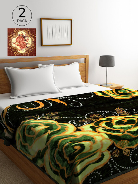 KLOTTHE Brown & Green Set of 2 Floral Heavy Winter Double Bed Blanket
KLOTTHE Brown & Green Set of 2 Floral Heavy Winter Double Bed Blanket