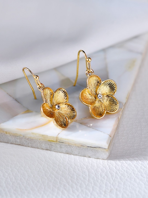 Accessorize Gold-Toned Floral Jhumkas Earrings