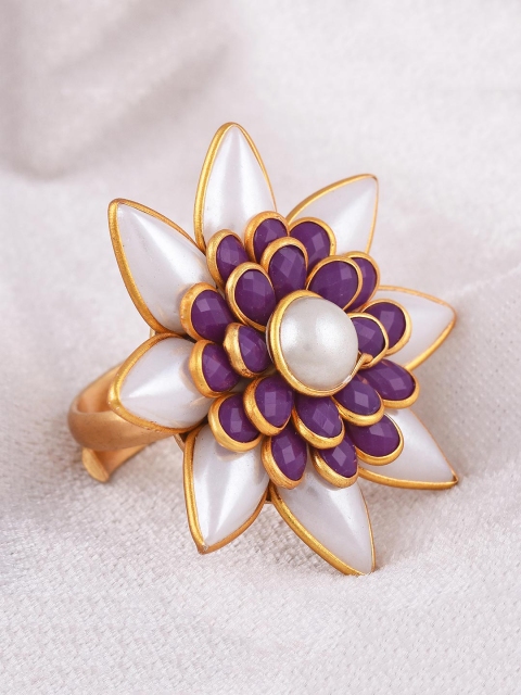 Tistabene Woman Gold-Toned & White Purple Stone Studded Pacchi Handcrafted Cocktail Ring
Tistabene Woman Gold-Toned & White Purple Stone Studded Pacchi Handcrafted Cocktail Ring