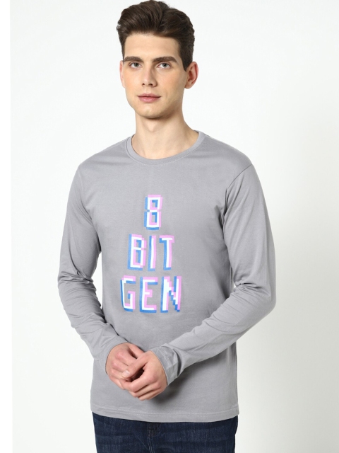 Bewakoof Men Grey Printed Cotton T-shirt
