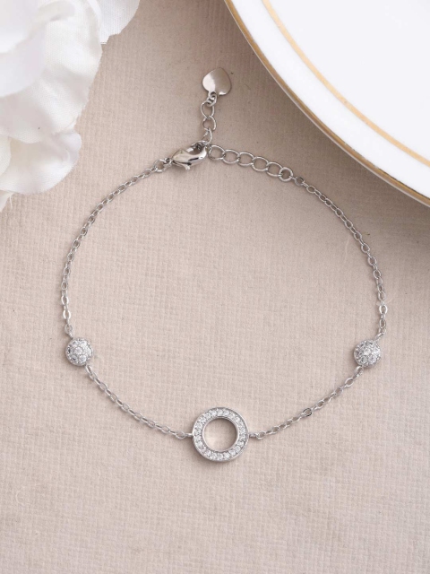 Tistabene Women Silver-Toned & White Cubic Zirconia Rhodium-Plated Wraparound Bracelet
Tistabene Women Silver-Toned & White Cubic Zirconia Rhodium-Plated Wraparound Bracelet